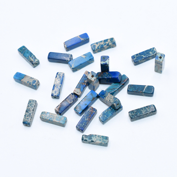 高品質天然石ビーズ 長方形 4×13mm【6ヶ】
