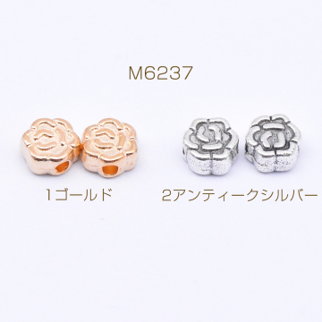 メタルビーズ ローズ 2×5mm【40g(約150ヶ)】