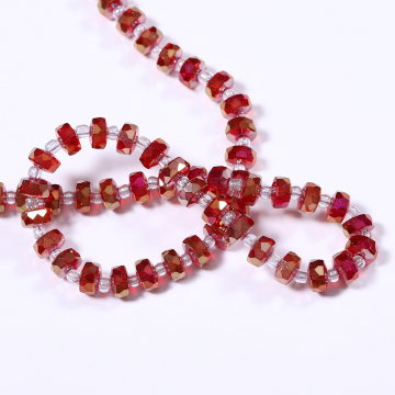 メッキガラスビーズ ソロバンカット 4.5×7.5mm