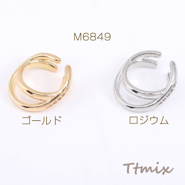 イヤーカフ デザイン ジルコニア付き 13×15mm 片耳用【1ヶ】