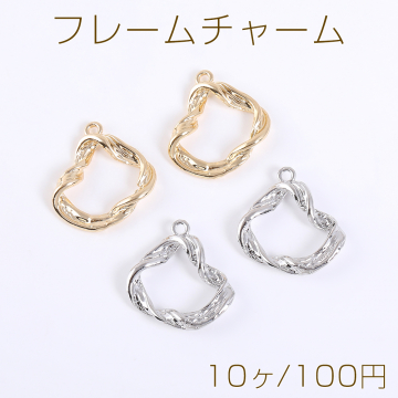 フレームチャーム 不規則雫型 1カン 22×23mm【10ヶ】