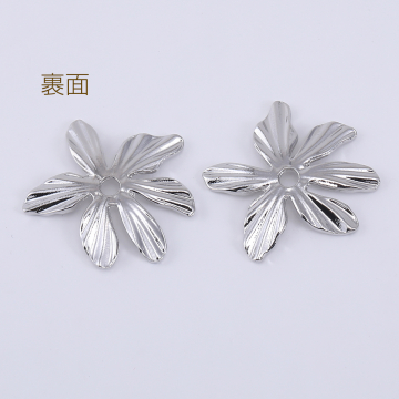 メタルフラワーパーツ 6弁花 1穴 26×26mm【10ヶ】