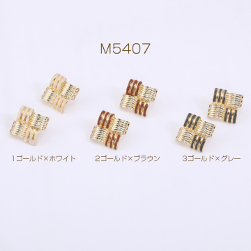 デザインチタンピアス 菱形 エポ付き 22×22mm【4ヶ】