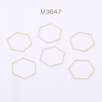 フレームチャーム 六角形 22×25mm ゴールド【20ヶ】