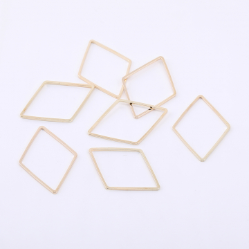 フレームチャーム 菱形 22×31mm ゴールド【20ヶ】