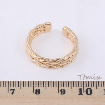 高品質デザインリング 指輪 編み込み風 5.3×21.8mm【1ヶ】