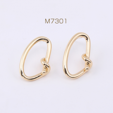 デザインピアス オーバル 結び目 14×23mm ゴールド（2ヶ）