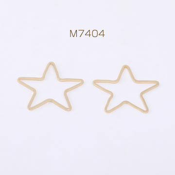 メタルフレームパーツ 星型 29×29mm ゴールド（10ヶ）