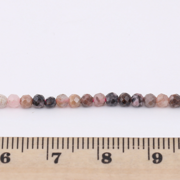 高品質天然石ビーズ ロードクロサイト ラウンドカット 3mm 1連(約150ヶ)