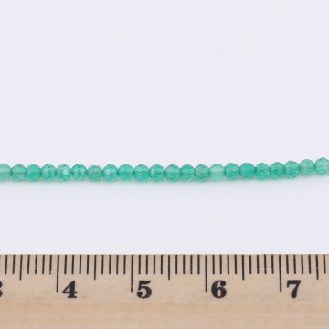 高品質天然石ビーズ グリーンアゲート ラウンドカット 2mm 1連(約180ヶ)
