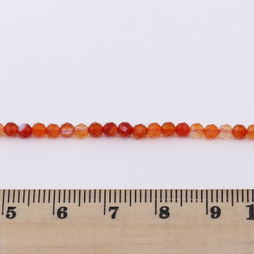 高品質天然石ビーズ インカローズ ラウンドカット 3mm 1連(約133ヶ)