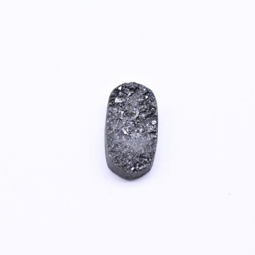 六角形天然石パーツ 水晶 ダークグレー 8×15mm（1ヶ）