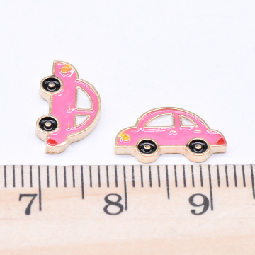 エポ貼付けパーツ 自動車 7×13mm ゴールド/ピンク（10ヶ）