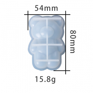 シリコンモールド　DIY　クマ　エポキシモールド  80×54×21mm(2ヶ)