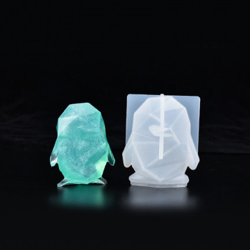 ３Dシリコンモールド　DIY　立体　ペンギン　エポキシモールド 40×55mm (2ヶ)