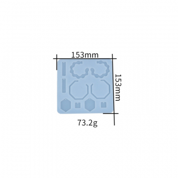 シリコンモールド　DIY　幾何学型　ピアスチャーム　エポキシモールド 153×153mm (2ヶ)