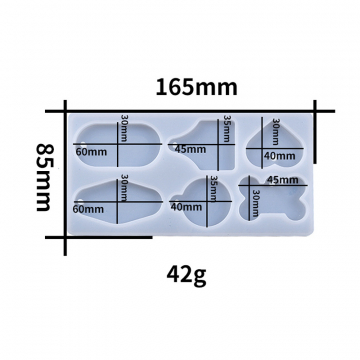 シリコンモールド　DIY　犬の骨　チャームモールド 165×85mm (2ヶ)