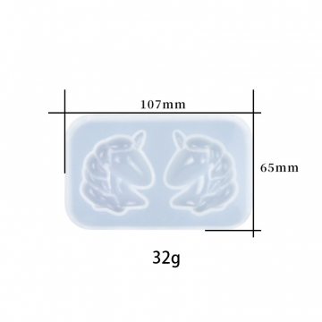 シリコンモールド DIY ユニコーン型 107×65mm ハンドメイド用 (2ヶ)