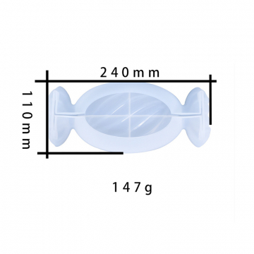 シリコンモールド　DIY　キャンディートレイ　鏡面加工　エポキシモールド　240×110×30mm (2ヶ)