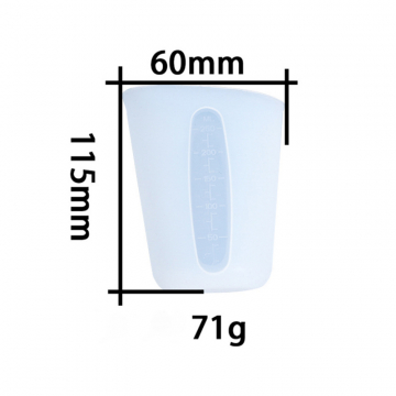 シリコンモールド DIY 250ｍl量コップ型 60×115mm ハンドメイド用 (2ヶ)