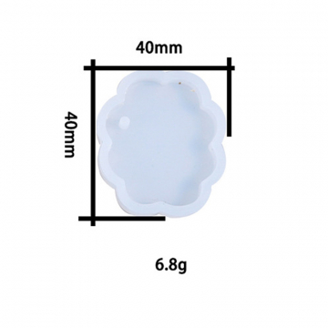 シリコンモールド DIY 曇型 40×40×8mm ハンドメイド用 (2ヶ)