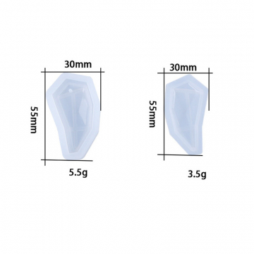 シリコンモールド DIY 牙型 30×55mm ハンドメイド用（２セット）