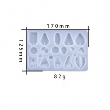 シリコンモールド DIY ピアス島系 170×125mm ハンドメイド用 (2ヶ)