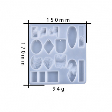 シリコンモールド DIY ピアス島系 150×170mm ハンドメイド用 (2ヶ)