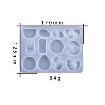 シリコンモールド DIY ピアス島系 170×125mm ハンドメイド用 (2ヶ)
