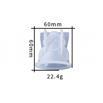 シリコンモールド DIY クリスマス系女の子型 60×60mm ハンドメイド用 (2ヶ)