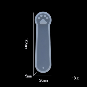 シリコンモールド DIY 猫の足型しおり 30×108×5mm ハンドメイド用 (2ヶ)
