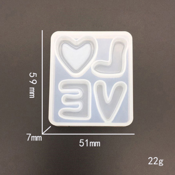 シリコンモールド DIY アイ型 51×59×7mm ハンドメイド用 (2ヶ)
