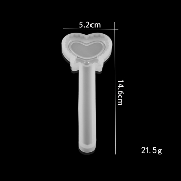 シリコンモールド DIY ハート型ジョウギ 52×146mm ハンドメイド用 (2ヶ)