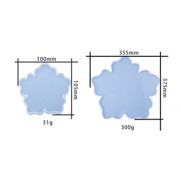 シリコンモールド DIY 花コースター型 ハンドメイド用 （2セット）
