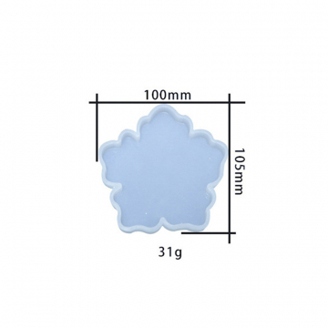 シリコンモールド DIY 花コースター型 100×105×15mm ハンドメイド用 (2ヶ)
