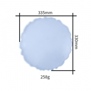 シリコンモールド DIY トレーフラットラウンド 335×330mm ハンドメイド用 （2ヶ）