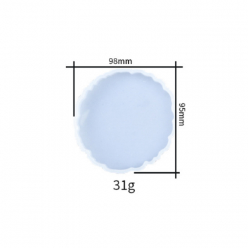 シリコンモールド DIY トレーフラットラウンド 98×95mm ハンドメイド用 （2ヶ）