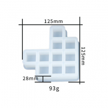 シリコンモールド DIY キューブ型 125×125×28mm ハンドメイド用 （2ヶ）