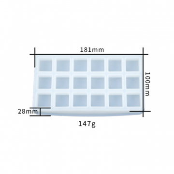 シリコンモールド DIY キューブ型 181×100×28mm ハンドメイド用 （2ヶ）