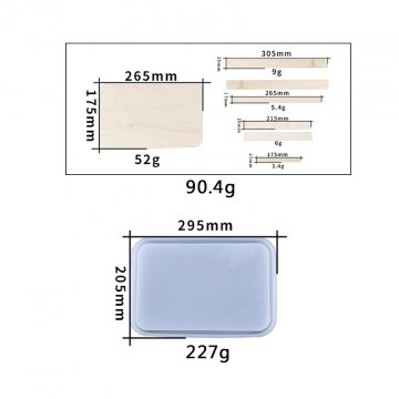 シリコンモールドトレイ DIY 295×205mm ハンドメイド用 （2セット）