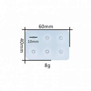 シリコンモールド DIY アクセサリービーズ型 60×40×13mm ハンドメイド用 （2ヶ）