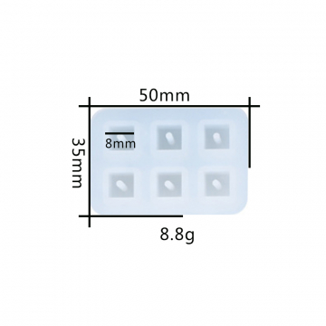 シリコンモールド DIY アクセサリービーズ型 50×35×10mm ハンドメイド用 （2ヶ）