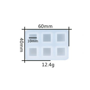 シリコンモールド DIY キューブ型 60×40×13mm ハンドメイド用 （2ヶ）