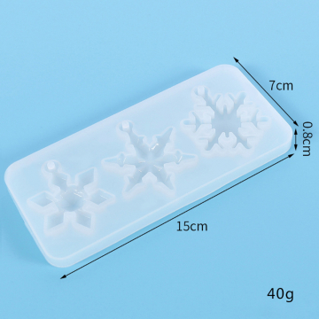 シリコンモールド DIY 雪結晶型 150×70×8mm ハンドメイド用 （2ヶ）