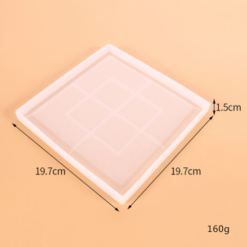 シリコンモールド DIY 四角形コースター 197×15mm ハンドメイド用 （2ヶ）