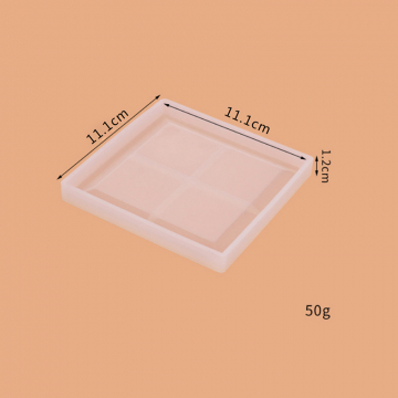 シリコンモールド DIY 四角形コースター 111×12mm ハンドメイド用 （2ヶ）