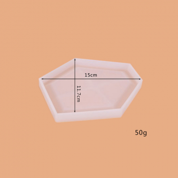 シリコンモールド DIY 幾何学型コースター 150×117×12mm ハンドメイド用 （2ヶ）