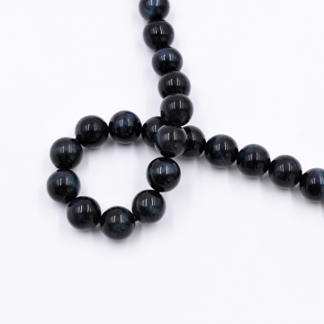 天然石ビーズ ラウンド ブルータイガアイ 10mm 1連（約38ケ）