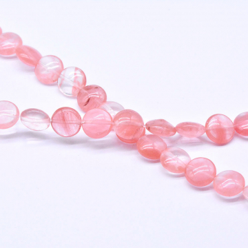 天然石ビーズ インカローズ 円形 10mm 1連(約40ヶ）