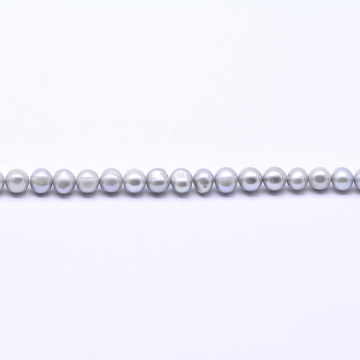 高品質淡水パールビーズ 丸玉 天然素材 ライトパープル 7-8mm【1連（約58ヶ）】